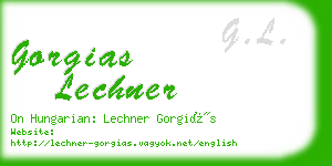 gorgias lechner business card
